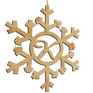 Custom Monogram Snowflake Sign