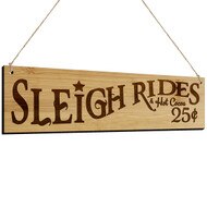 Sleigh Rides & Hot Cocoa Wood Sign