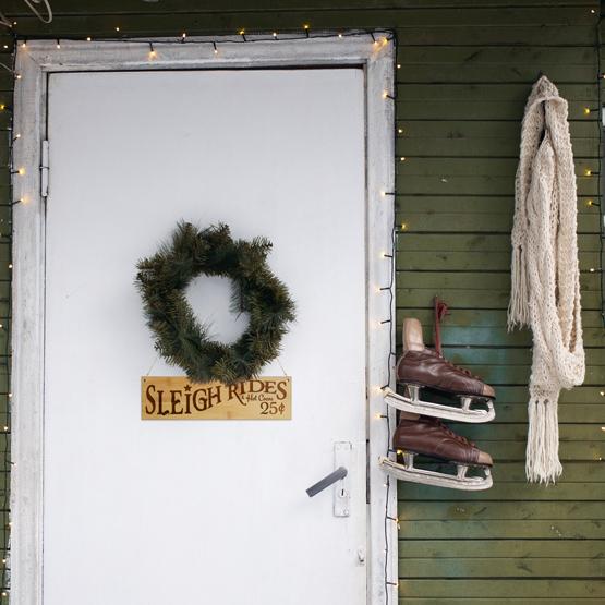 Sleigh Rides Sign on Door