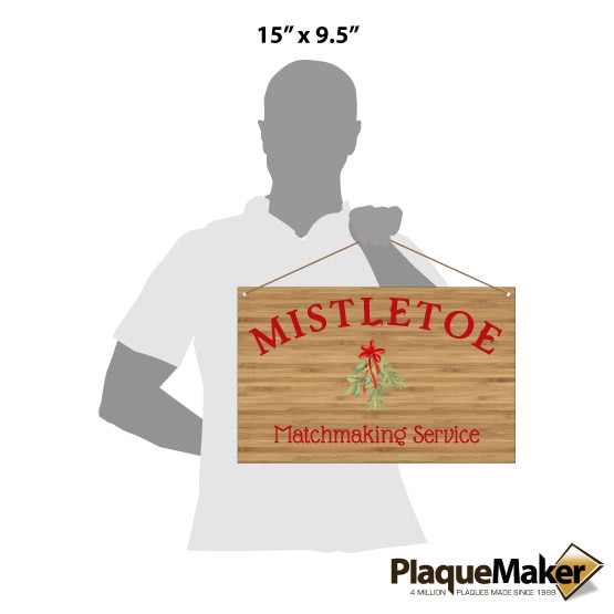 Mistletoe Matchmaking Sign Size