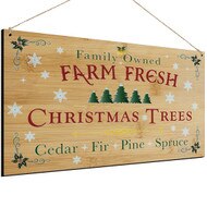 Holiday Tree Farm Bamboo Sign