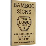 Custom Engraved Bamboo Wood Signs
