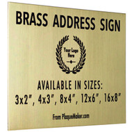 Custom Brass Address Signs
