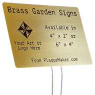 Custom Brass Garden Markers