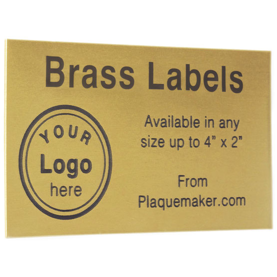 Custom Brass Labels - Engraved Metal Tags Up to 4x2