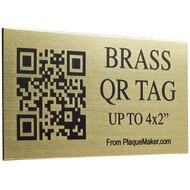 Custom Brass Metal QR Tag