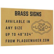 Custom Engraved Brass Signs