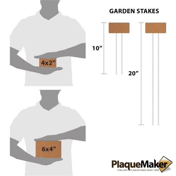 Copper Garden Markers Size Guide