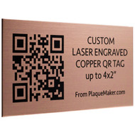 Custom Copper QR Code Tags