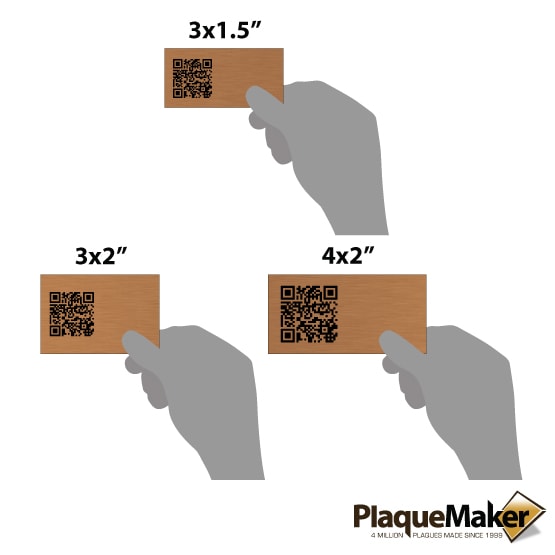 Custom Copper QR Tag Size Guide