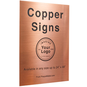 Custom Engraved Copper Signs