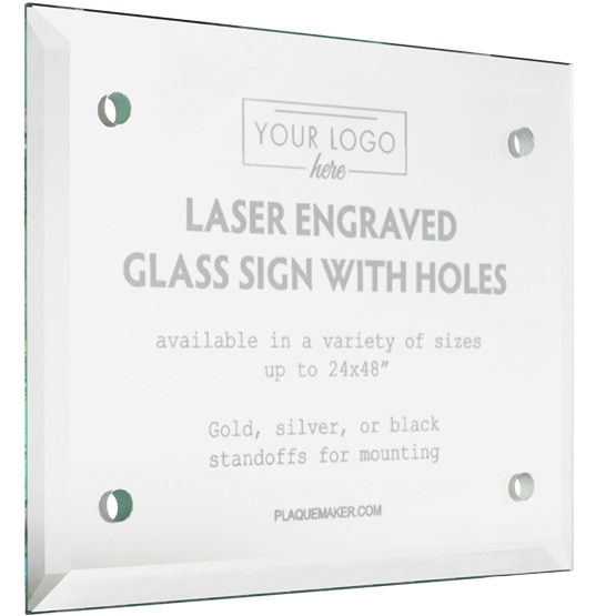 Custom Glass Signs with Holes