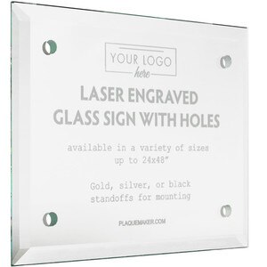 Custom Glass Signs with Holes