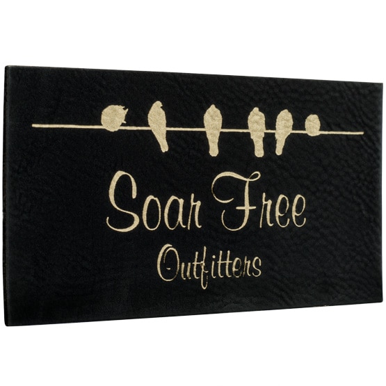 Personalized faux leather labels