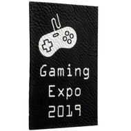 Custom Faux Leather Black Labels