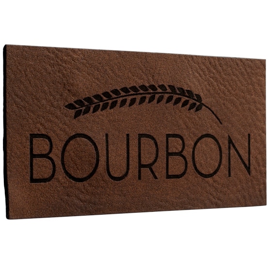 Custom Leather Dark Brown Labels