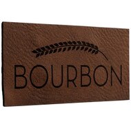 Custom Leather Dark Brown Labels