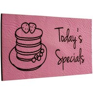 Custom Faux Leather Pink Labels