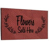 Custom Faux Leather Rose Labels