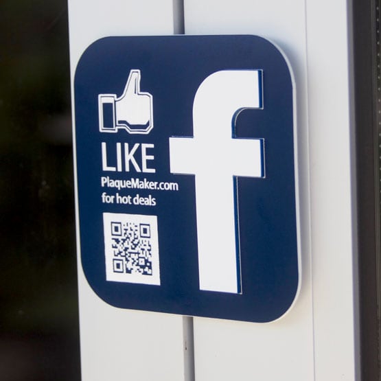 Facebook Business Signs on Window