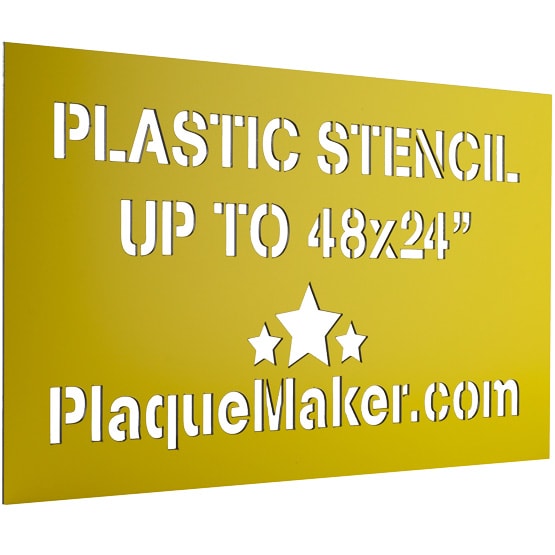 Custom Yellow Plastic Stencil Sign