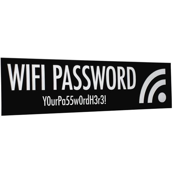 Custom Wifi Sign - Plastic Wifi Sign, 8x2