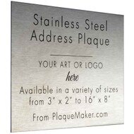 Customizable Stainless Steel sign, engraved directly on the surface with your text and artwork.