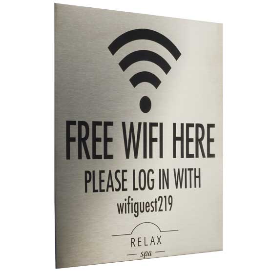 Custom Stainless Steel WiFI Signs