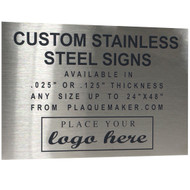 Custom Stainless Steel Metal Sign