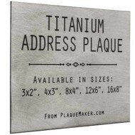 Custom Titanium Address Sign