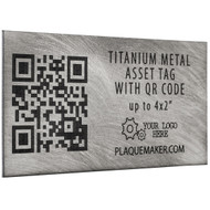 Custom Titanium QR Code Asset Tag
