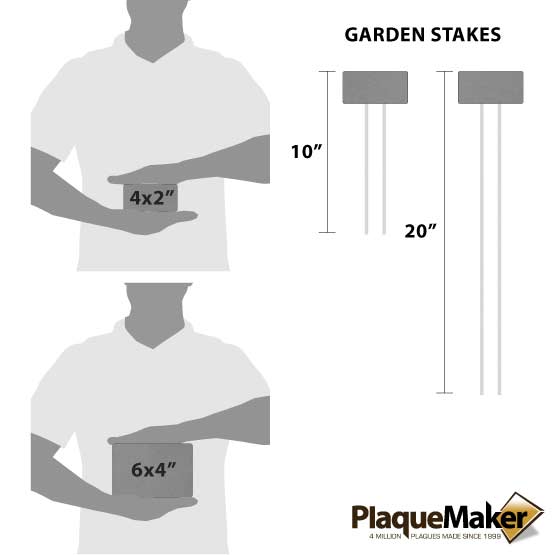 Titanium Garden Markers Size Guide