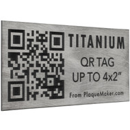 Custom Titanium QR Tag