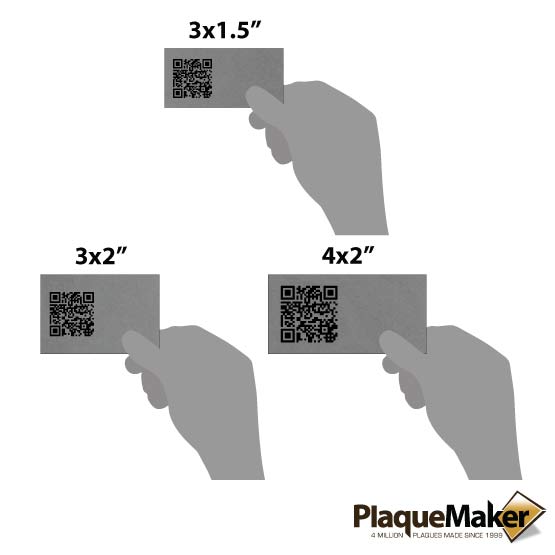 Custom Titanium QR Tag Size Guide