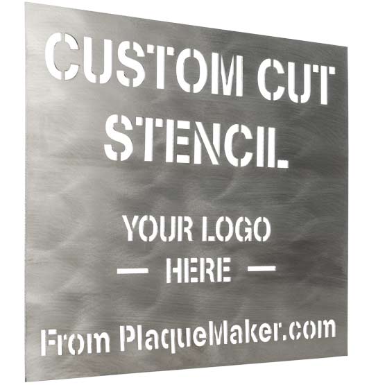 Customizable Titanium Stencil Sign | 96x48, PlaqueMaker