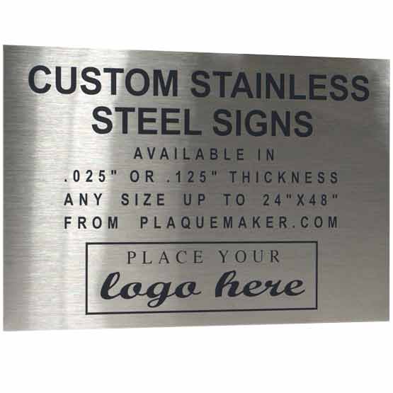 Custom Amazing Embossed Stainless Steel Logo Etched Metal Plate